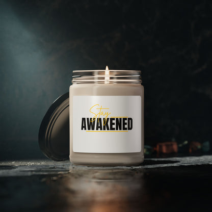 Stay Awakened Scented Soy Candle — 9oz Aromatherapy Candle for Focus & Energy