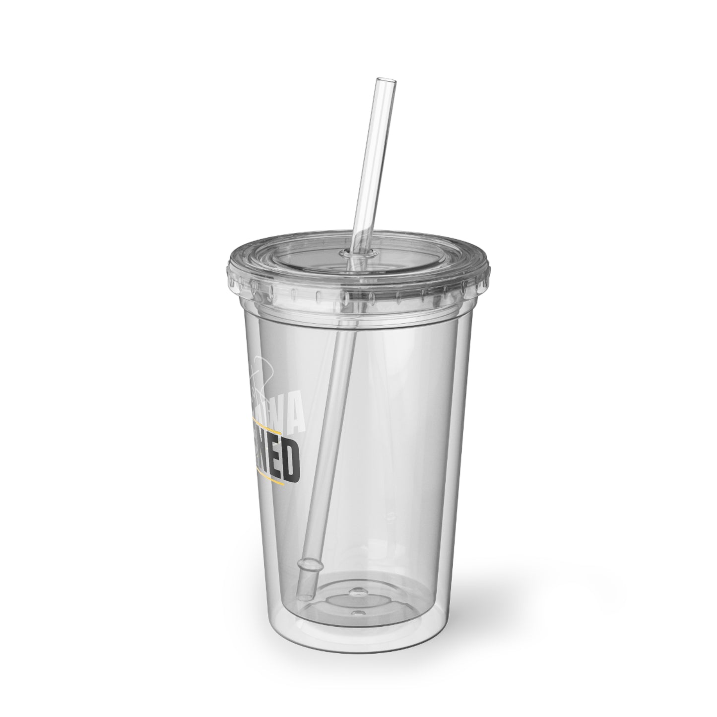 Awakened Acrylic Tumbler – Clear Reusable Cup with Straw
