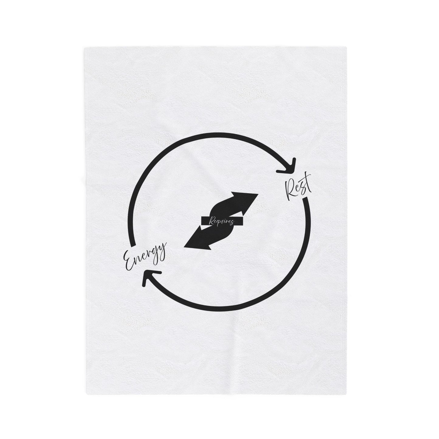 Energy & Rest Plush Blanket — K. Hall Signature Circle Logo