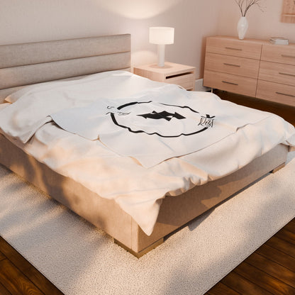 Energy & Rest Plush Blanket — K. Hall Signature Circle Logo