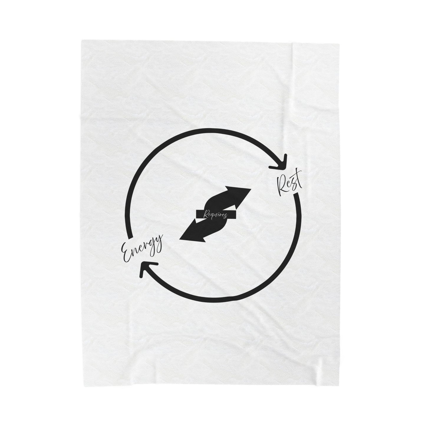 Energy & Rest Plush Blanket — K. Hall Signature Circle Logo