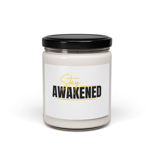 Stay Awakened Scented Soy Candle — 9oz Aromatherapy Candle for Focus & Energy