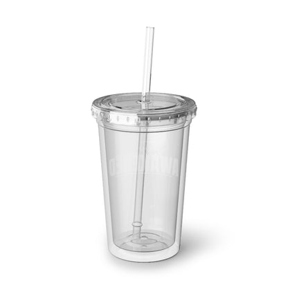 Awakened Acrylic Tumbler – Clear Reusable Cup with Straw