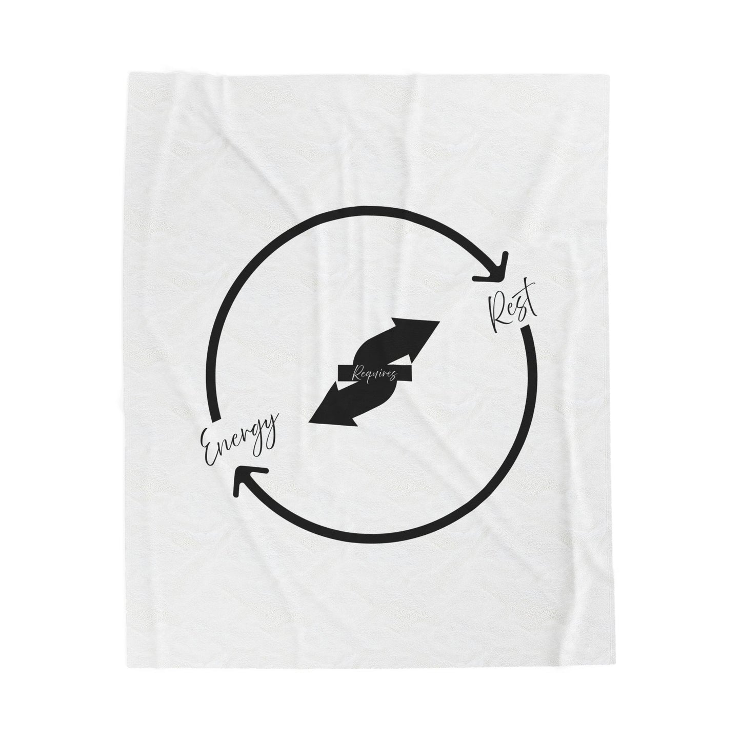 Energy & Rest Plush Blanket — K. Hall Signature Circle Logo