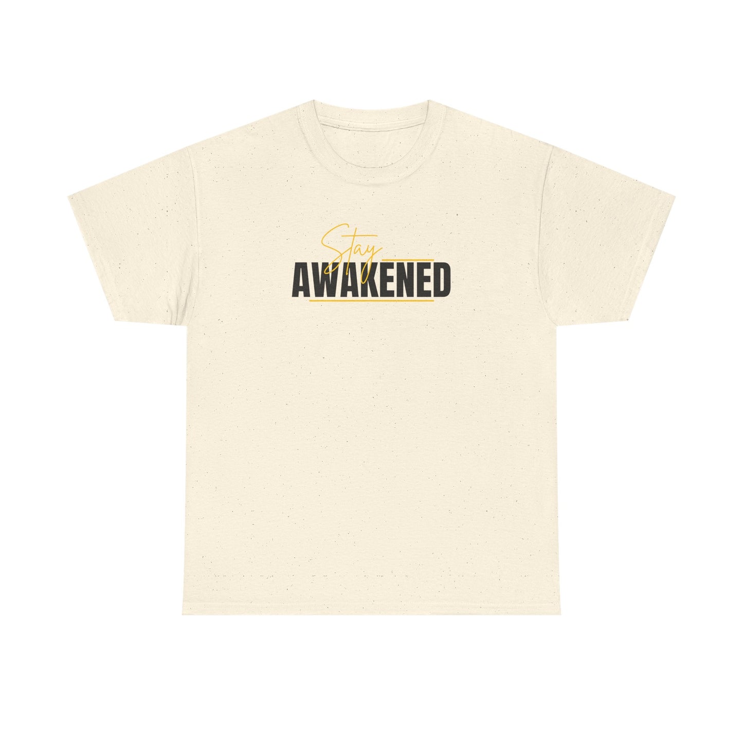 Stay Awakened Graphic Tee — Minimal Spiritual Sunrise Shirt