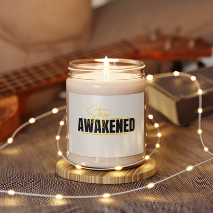 Stay Awakened Scented Soy Candle — 9oz Aromatherapy Candle for Focus & Energy
