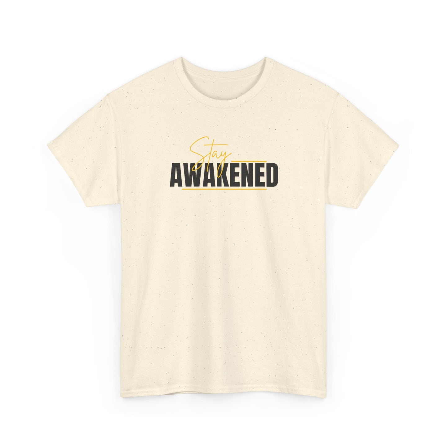 Stay Awakened Graphic Tee — Minimal Spiritual Sunrise Shirt
