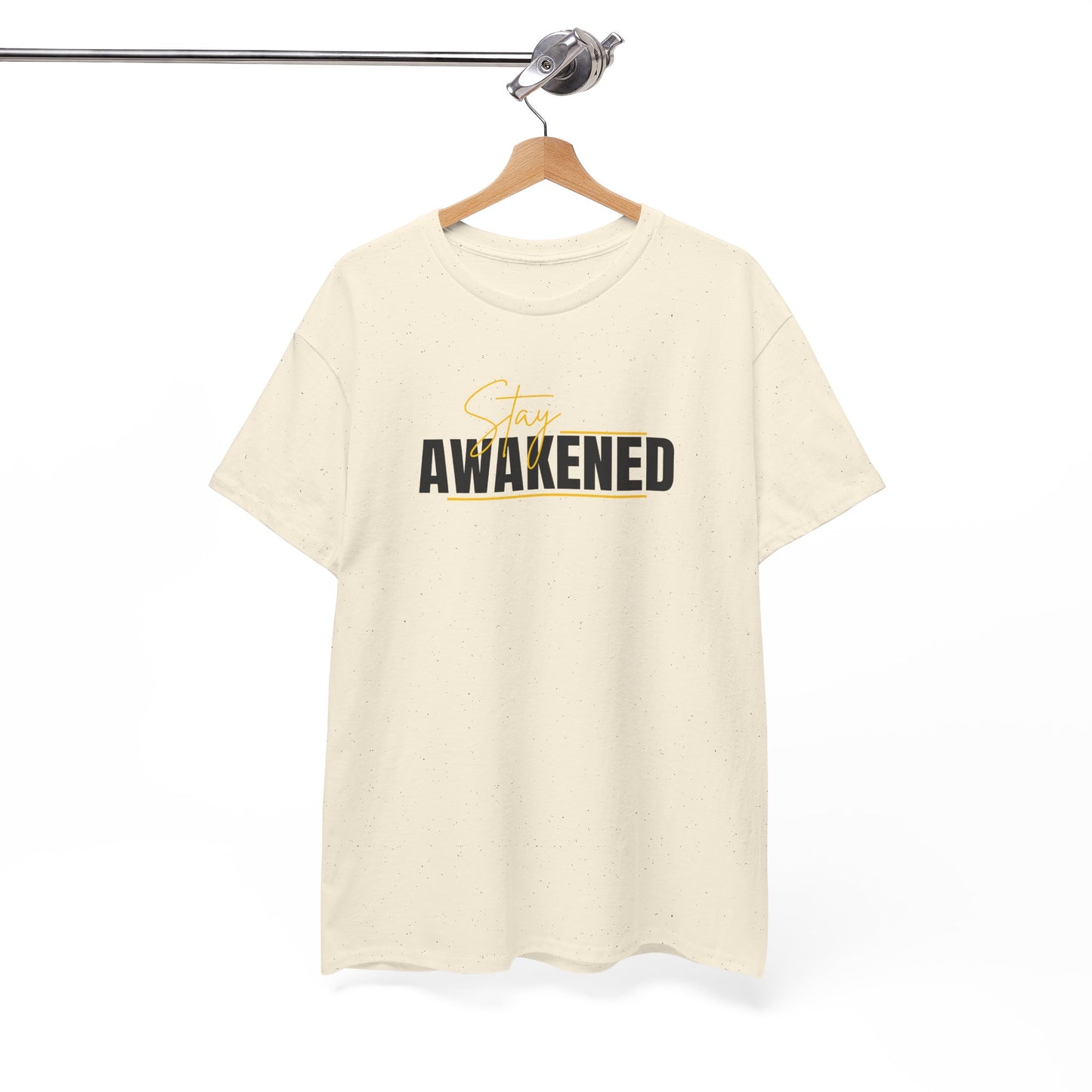 Stay Awakened Graphic Tee — Minimal Spiritual Sunrise Shirt